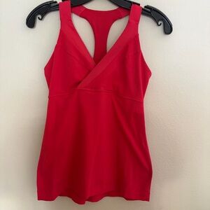 lululemon athletica Red Crossover V-Neck Racerback Tank